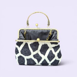 ELIZA – torebka z biglem, retro czarna żyrafa