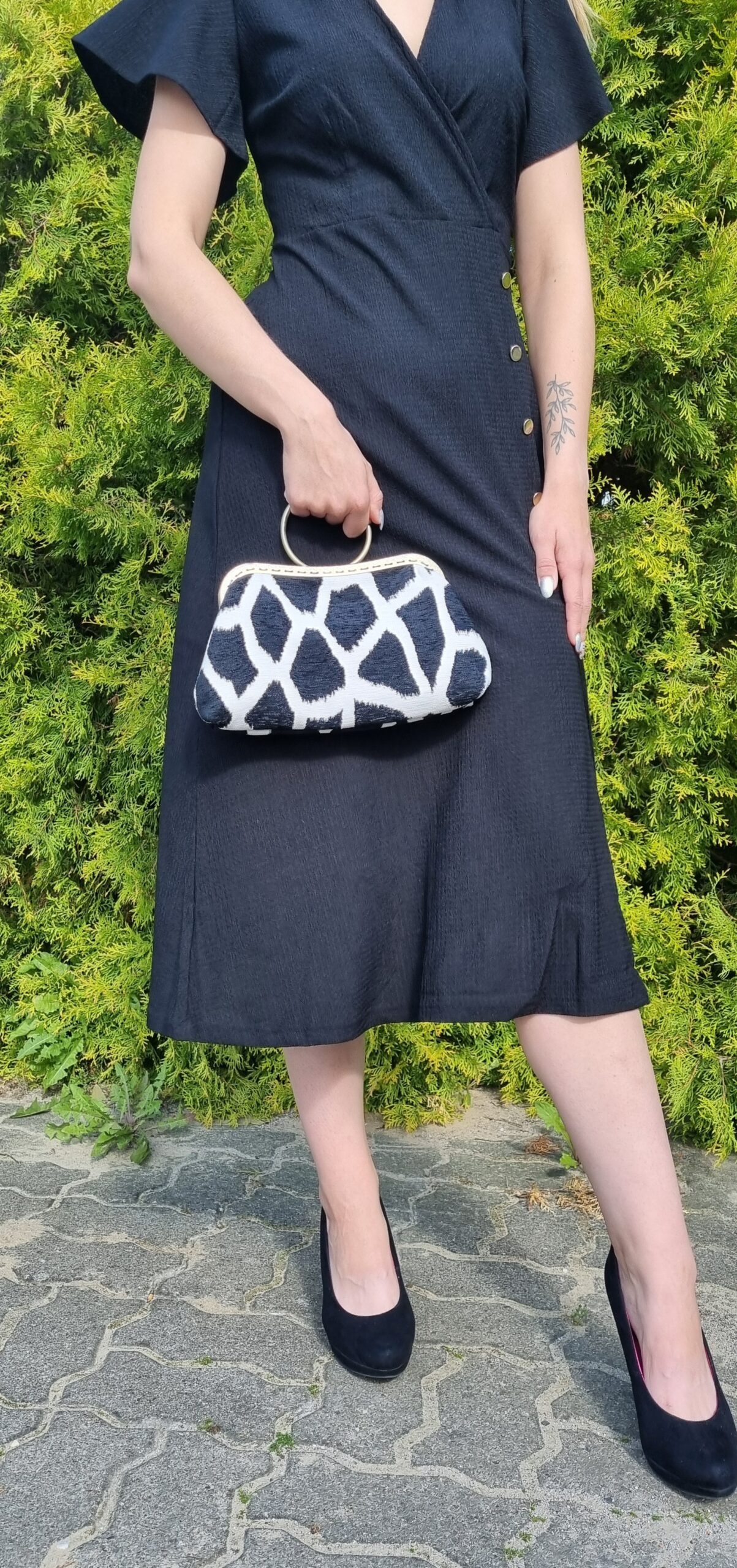 AMANDA torebka z biglem - zebra black&white - obrazek 2