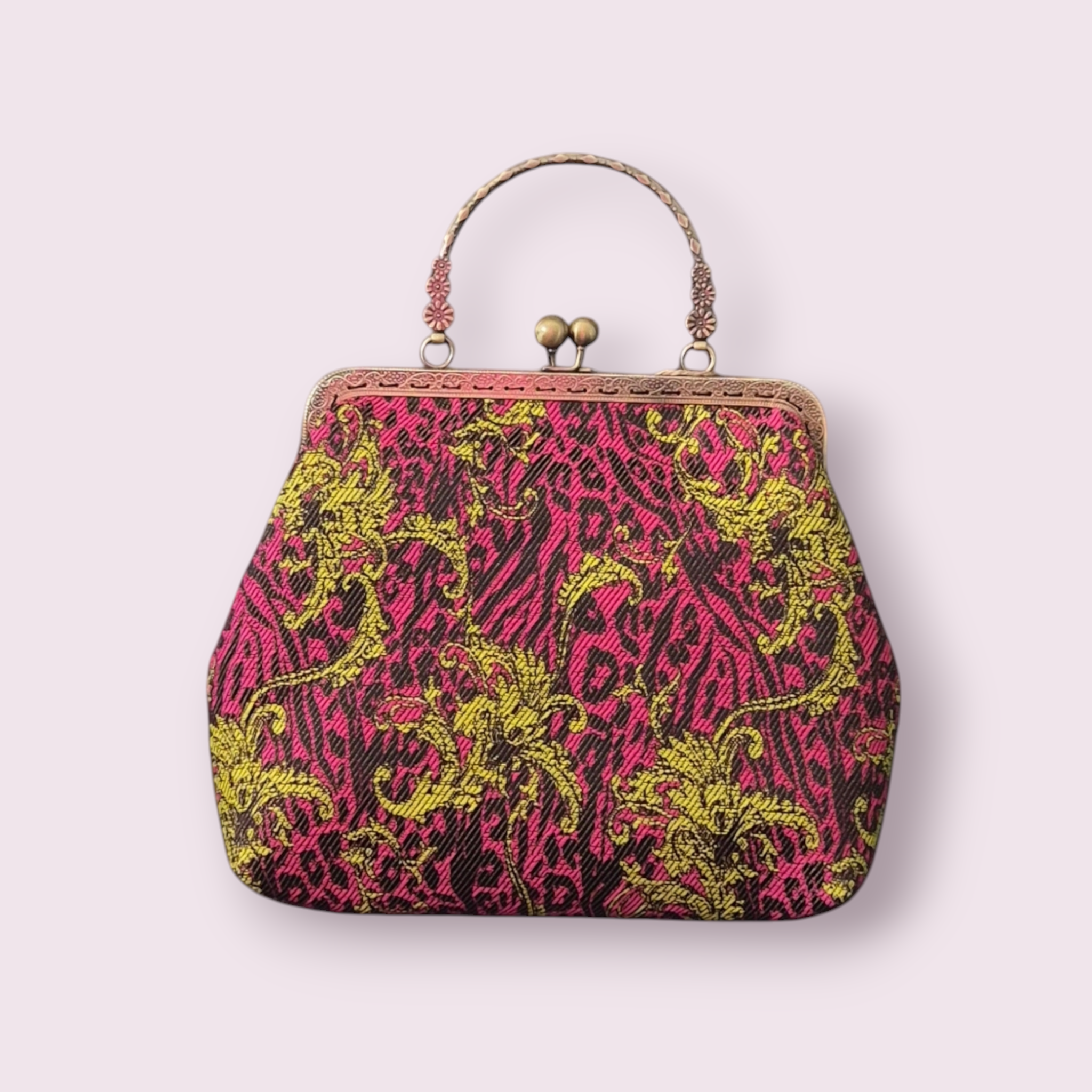ELIZA - torebka vintage różowe smoki