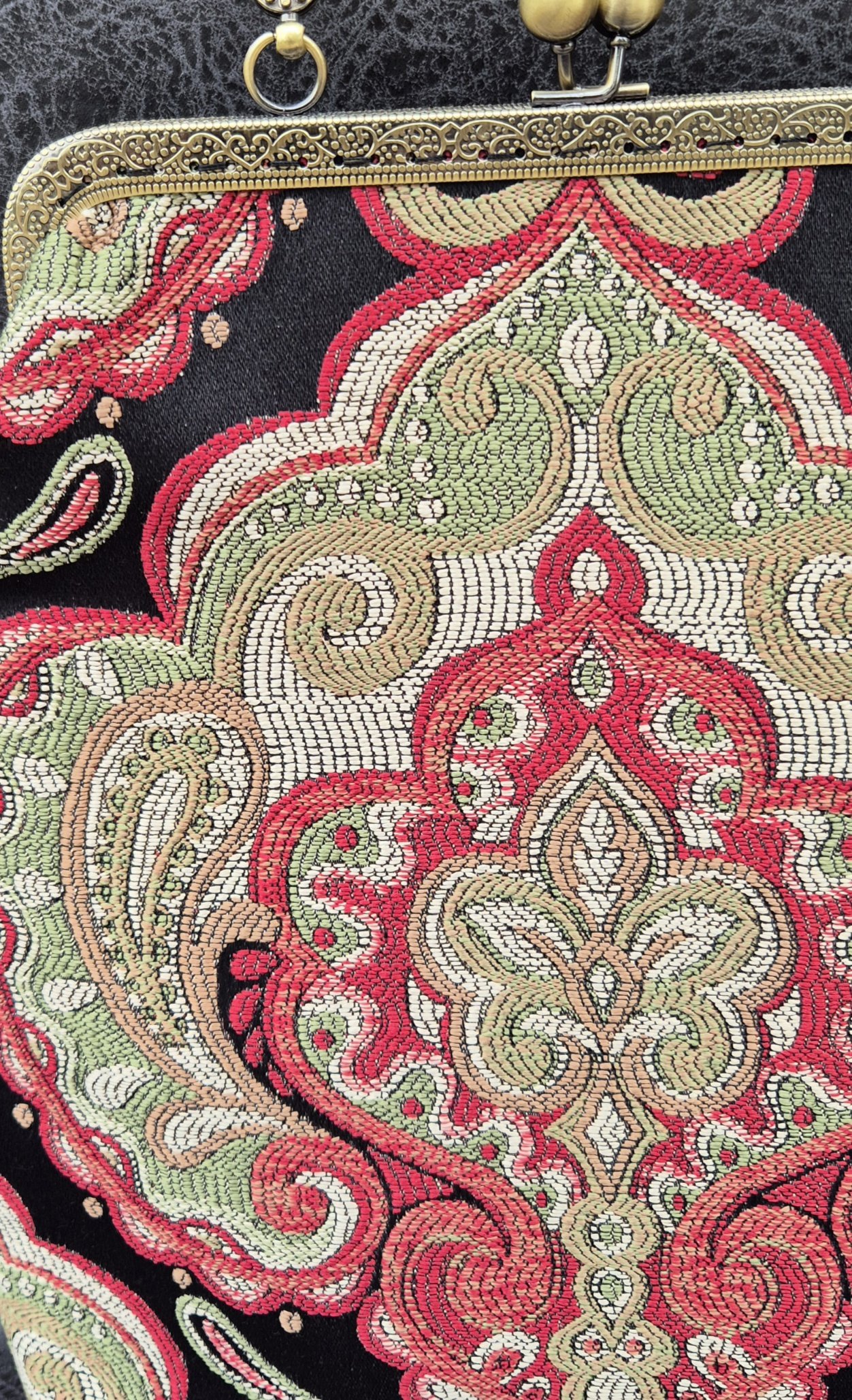 VIKTORIA - torebka z biglem , retro ornamenty - obrazek 2