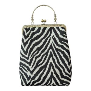 VIKTORIA – torebka z biglem zebra czarno biała