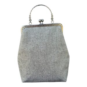 VIKTORIA  – torebka retro z biglem Srebrna Jodełka