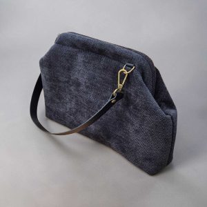 HORTENSJA – torebka retro z biglem – czarna